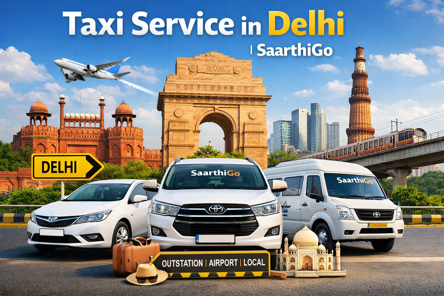 Delhi taxi service by SaarthiGo