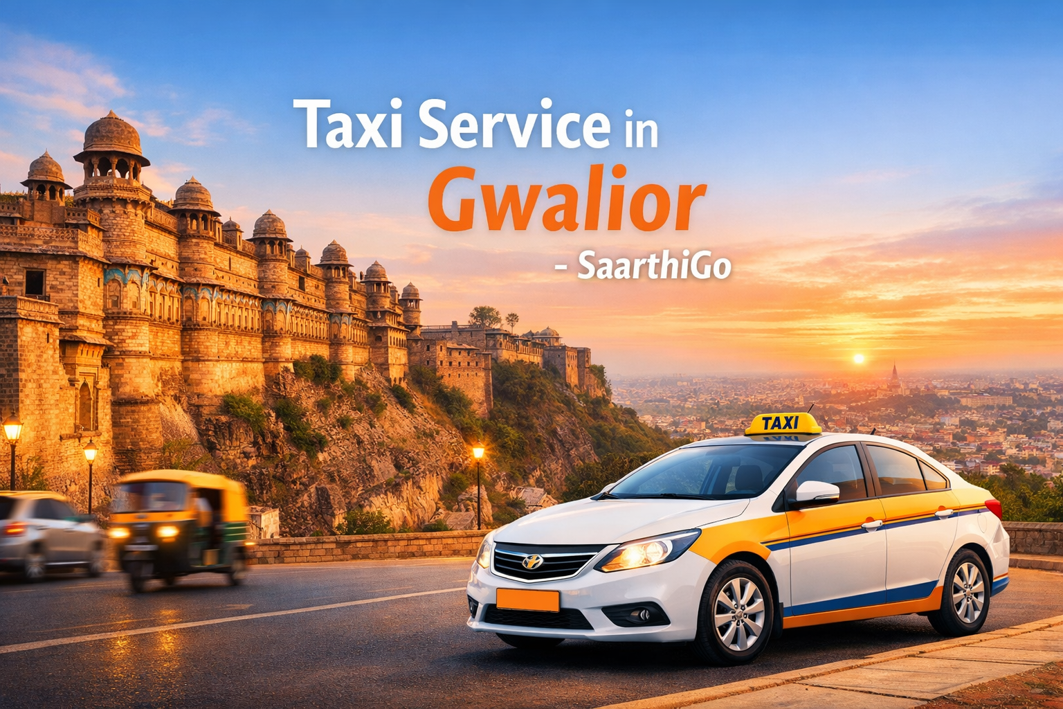 Gwalior taxi service, local and outstation cab booking by SaarthiGo